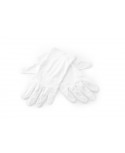 Guantes microfibra, blanco,  26 cm. 1 par